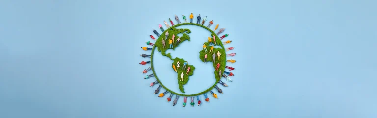 people around the globe, climate action collaborative graphics